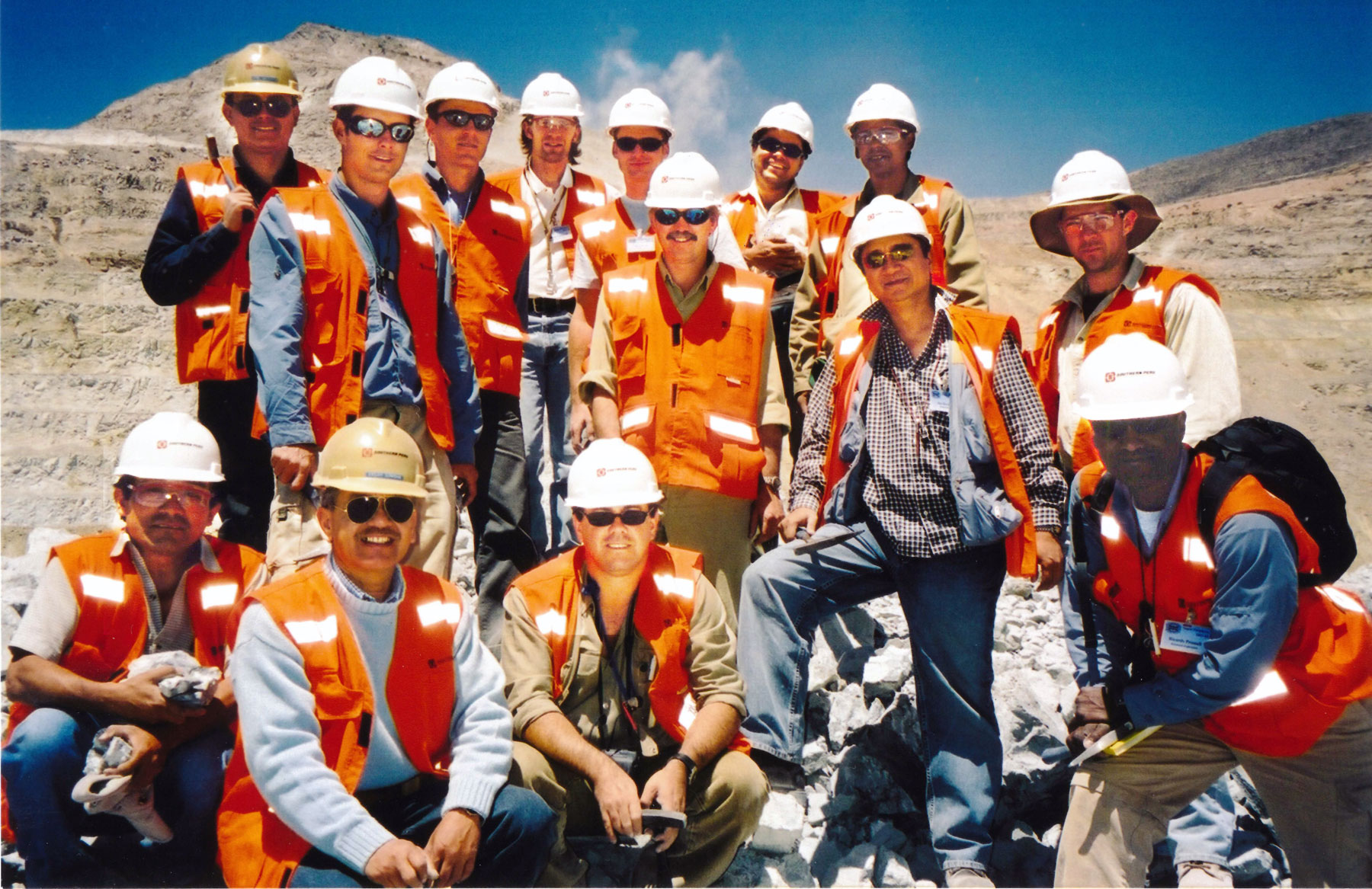Group in the Caujone Pit