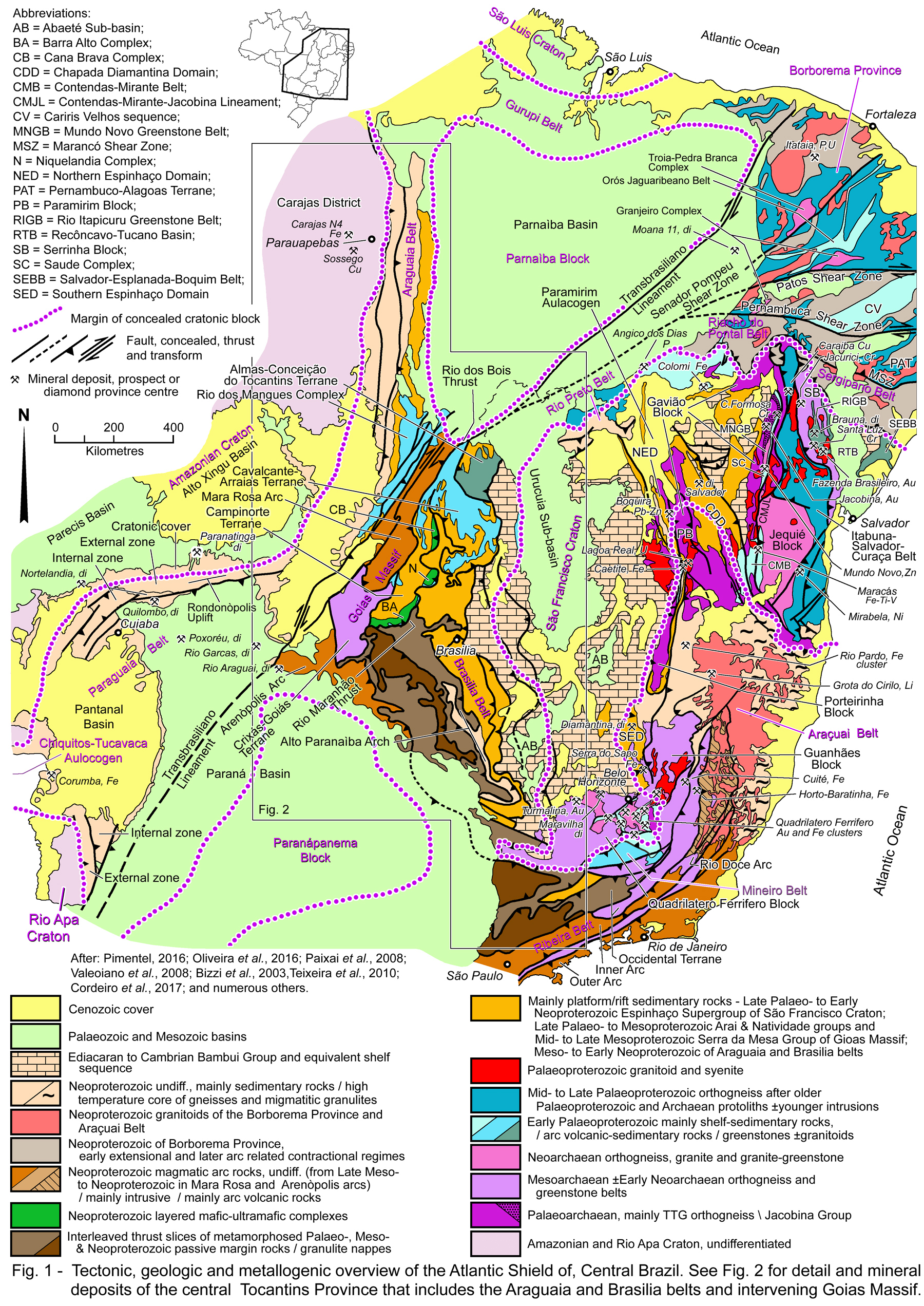 Atlantic Shield Tectonics, Geology Metallogeny