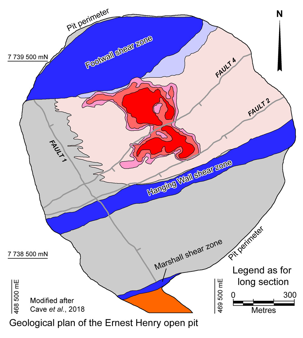 Ernest Henry geological pit plan