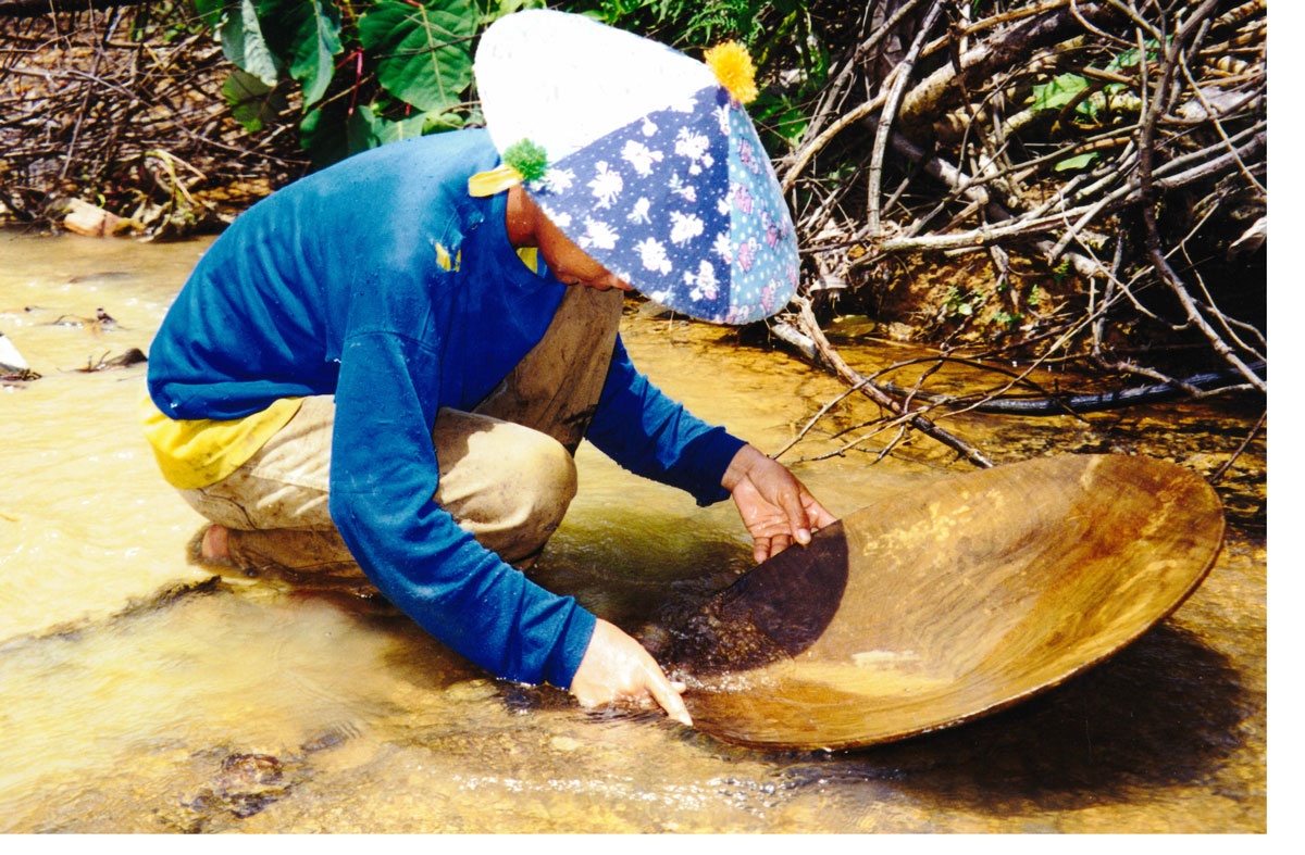 Panning gold at Busang.